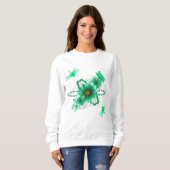 Sweatshirt Floral vert émeraude (Devant entier)