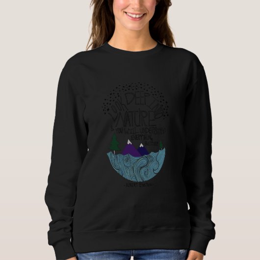 Sweatshirt Flore de Leah sans fil Einstein Nature Graphique (Devant)