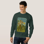 Sweatshirt Florida Man Alligator Friend Funny Retro Coastal (Devant entier)