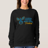 Sweatshirt Floride Lycée virtuel Feu d'oiseaux, Noir (Devant)
