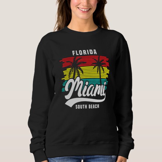 Sweatshirt Floride Miami South Beach Floride Sumer Miami Beac (Devant)
