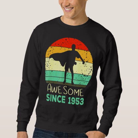 Sweatshirt Flossing Boy Awesome depuis 1953 69th Birthday Men (Devant)