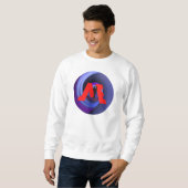 Sweatshirt FloState Design "ME" Man Eruditely Purple Vortex2 (Devant entier)