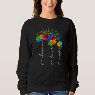 Sweatshirt Flower Butterfly Autism