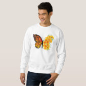 Sweatshirt Flower Butterfly with Yellow California Poppy (Devant entier)