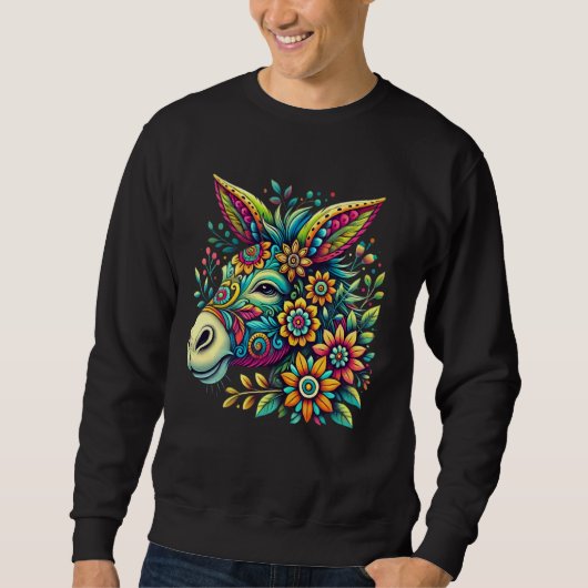 Sweatshirt Flower Donkey fermier Floral Donkey (Devant)