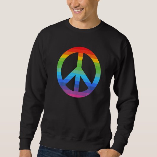 Sweatshirt Flower Power Peace Hippie Love 60s 70s Costume Ret (Devant)