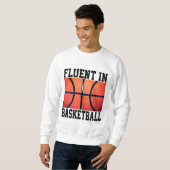 Sweatshirt Fluent Dans Le Basket-Ball Drôle (Devant entier)