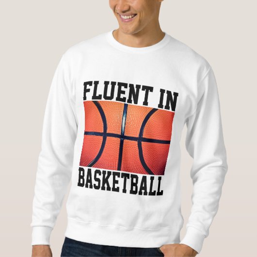 Sweatshirt Fluent Dans Le Basket-Ball Drôle (Devant)
