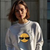 Sweatshirt "Fluent in Emoji and Sarcasm" Drôle Femmes