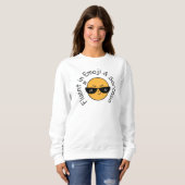 Sweatshirt "Fluent in Emoji and Sarcasm" Drôle Femmes (Devant entier)