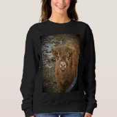 Sweatshirt Fluffy Highland cow (Devant)