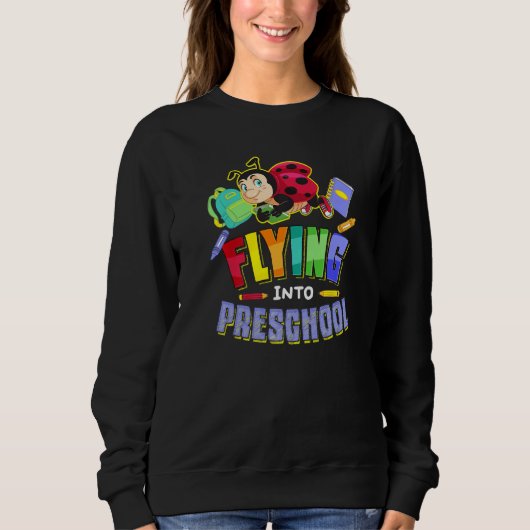 Sweatshirt Flying Into Preschool Ladybug Back To School First (Devant)
