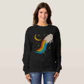 Sweatshirt Flying Rainbow Cat Meme Cat Emo Soft Grunge EGirl (Devant entier)