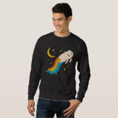 Sweatshirt Flying Rainbow Cat Meme Cat Emo Soft Grunge EGirl (Devant entier)