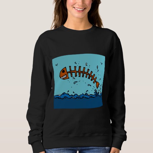 Sweatshirt Flying Skelefish (Devant)