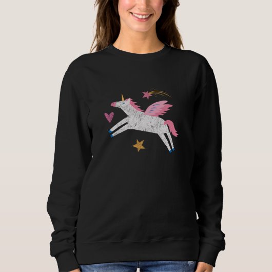 Sweatshirt Flying Unicorn (Devant)