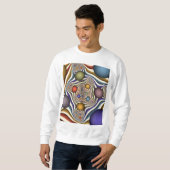 Sweatshirt Flying Up Colorful Moderne Art Fractal Abstrait (Devant entier)