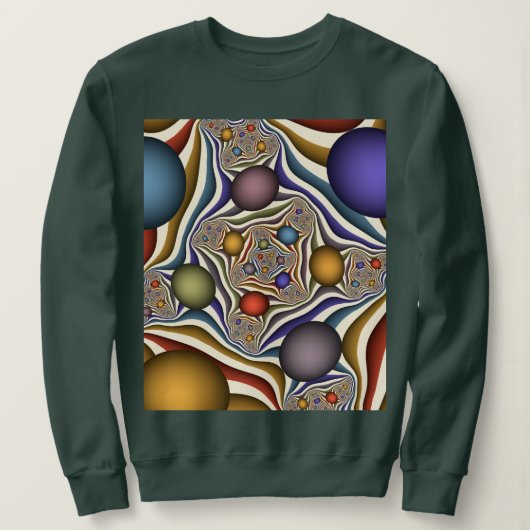 Sweatshirt Flying Up, Colorful Moderne Art Fractal Abstrait (Design devant)