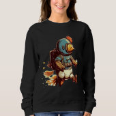 Sweatshirt Flying with Jet Pack  Chicken (Devant)