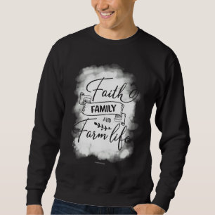 Sweatshirt Foi Famille Ferme Chrétienne Bible Verse Religieux