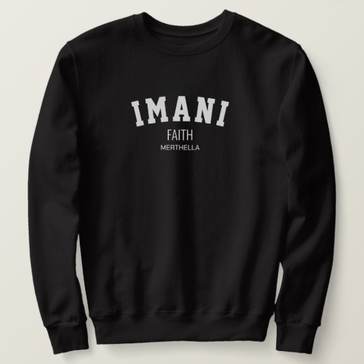 Sweatshirt Foi Kwanzaa IMANI Personnalisée (Design devant)