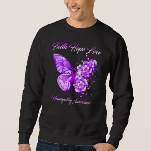 Sweatshirt Foi papillon Espoir Aimer Neuropathie Sensibilisat