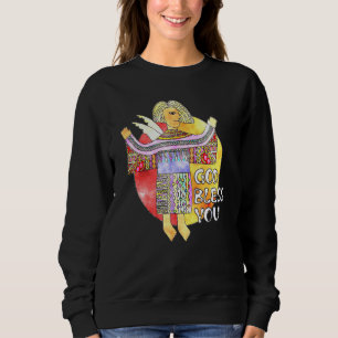 Sweatshirt Folklore Style Angel - Dieu vous bénisse - Terre -