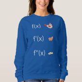 Sweatshirt Fonction dérivée pour professeur de maths dérivé (Devant)