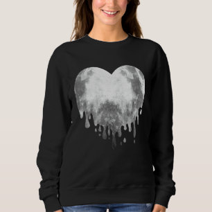 Sweatshirt Fondre Lune Pleine lune Coeur Luna Love