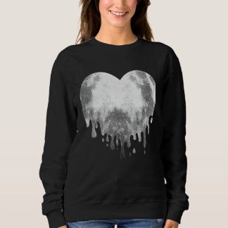 Sweatshirt Fondre Lune Pleine lune Coeur Luna Love