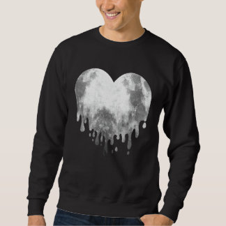 Sweatshirt Fondre Lune Pleine lune Coeur Luna Love