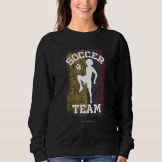 Sweatshirt Football Colombie Drapeau Football Femme Football