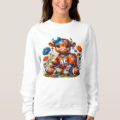 Sweatshirt Football Highland Cow (Devant)