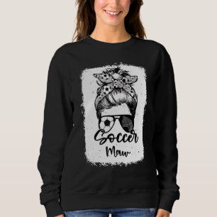 Sweatshirt Football Maw Vintage Léopard Chignon Dégarni Décol