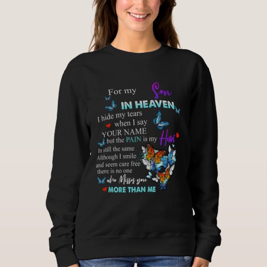 Sweatshirt For My Son In Heaven Poem For Parents Missed Their (Devant)