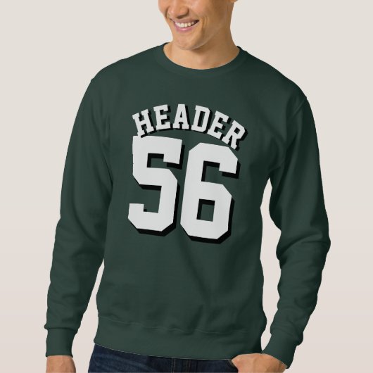 Sweatshirt Forest Green et conception blanche du Jersey de (Devant)