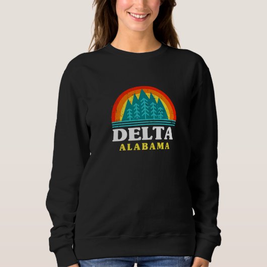 Sweatshirt Forêt Delta à feuillage persistant Sunset Alabama (Devant)