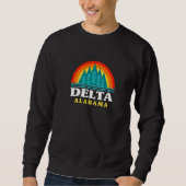 Sweatshirt Forêt Delta à feuillage persistant Sunset Alabama  (Devant)
