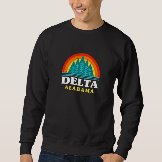 Sweatshirt Forêt Delta à feuillage persistant Sunset Alabama  (Devant)