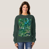Sweatshirt Forêt verte Watercolor (Devant entier)