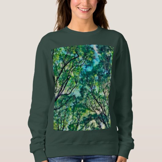 Sweatshirt Forêt verte Watercolor (Devant)