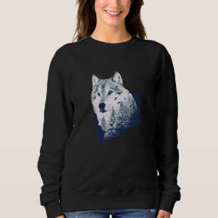 Sweatshirt Forêt Wolf Wilderness Nature Wild Animal 1
