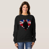 Sweatshirt Forever Elizabet II Legend Queen British Crown Eng (Devant entier)