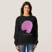 Sweatshirt Forever Weird  Cat Pink Unique Fabulous Kitten Mom (Devant entier)