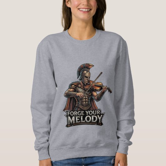 Sweatshirt Forge Your Melody – Violoniste spartiate (Devant)