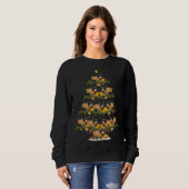 Sweatshirt Forklift Christmas Tree Lights Funny Santa Forklif (Devant entier)