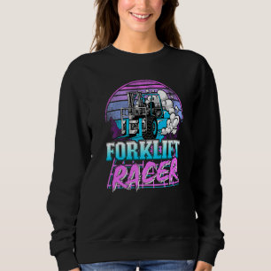 Sweatshirt Forklift Racer Rétrowave Vintage 80s Retro Forklif