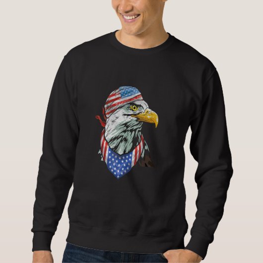 Sweatshirt Forme d'aigle Forme de drapeau américain Amérique (Devant)