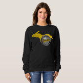 Sweatshirt Forme de l'État des Huskies de Michigan Tech (Devant entier)
